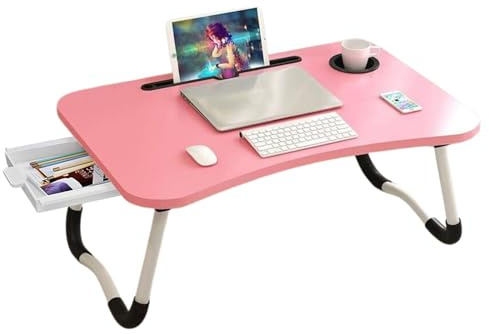 Laptop Stand Smartphone Holder Adjustable Non-Slip Desk White Wood O1992