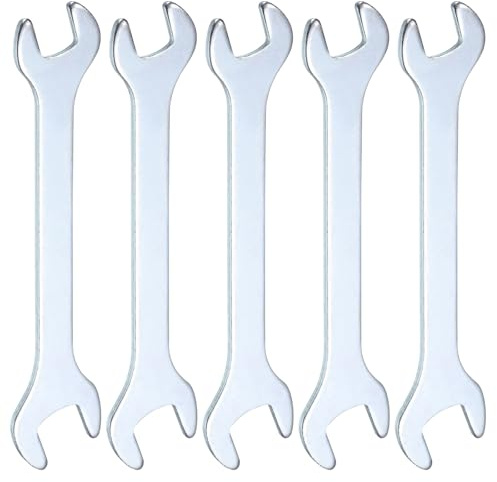 QUARKZMAN 5 Piezas Llave Doble Boca Delgada 8mm x 10mm Métrica Super Delgada Llana Pequeña Galvanizada Llave De Boca Abierta Para Reparación Automotriz Ensamblaje De Muebles