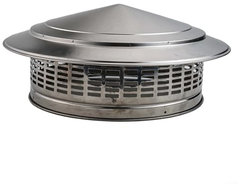 Stainless Steel Roof Chimney Cap Unique Umbrella Cover for Rain and Debris Prevention (300mm)