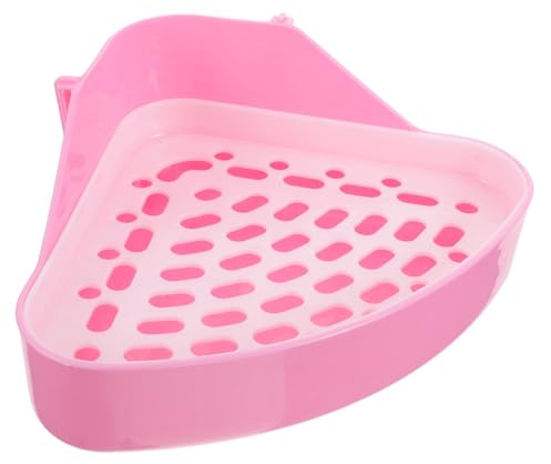 HIAKDOFT Toilette per Animali Domestici Angolare per Conigli e Piccoli Roditori Vasino Addestramento Robusto con Blocco Leggero e Portatile per Porcellini Criceti