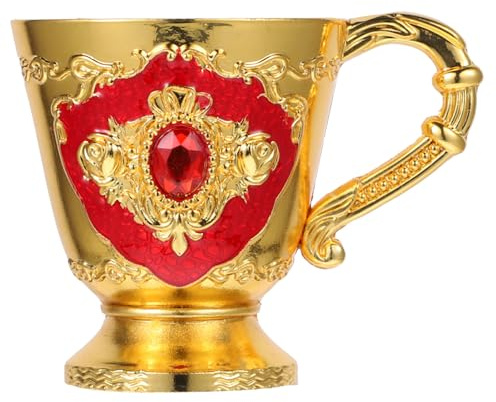 LOLIPPYY Copa De Vino Blanco Pequeña De Metal Estilo Europeo Hogar Taza De Licor Retro Para Taza De Té Para Bebidas De Camping