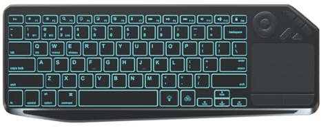 YUEHISY Drahtlose Tastatur, Bluetooth -Tastatur mit Mehreren Geräten mit Touchpad, Medienhotkeys, 7 Farbbeleuchtung, für Tablet, Laptop, Smart TV