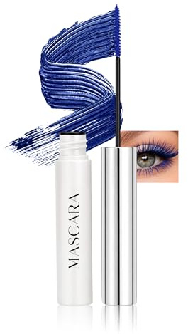Jutqut Ultra Fine Blue Mascara, Blau Wimperntusche Lange Wimpern,#05 | Langanhaltende Wischfester, Natürlich, Hypoallergen, Volumen & Definition, Nicht klumpender
