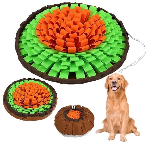 Alfombra para olfatear perros, 48 x 48 cm | Alfombrilla para olfatear para todas las razas de perros, búsqueda de comida natural, alimentación lenta