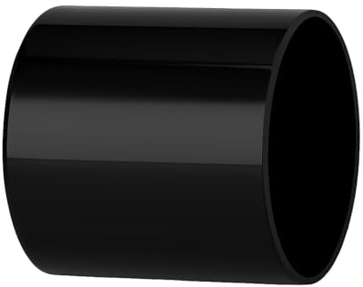 2X 56mm Solvent Weld Black Plastic Straight Coupling Waste Pipe Connector | 56mm Solvent Weld Connection for Waste Pipe | Black Plastic Straight Coupling, Pack of 2