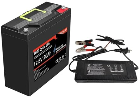 Batterie LiFePO4 12V 20ah, Compatible Avec Daweikala, BMS Intégré 6000 Cycles, Batterie Rechargeable Au Lithium Fer Phosphate(20Ah Battery-A)