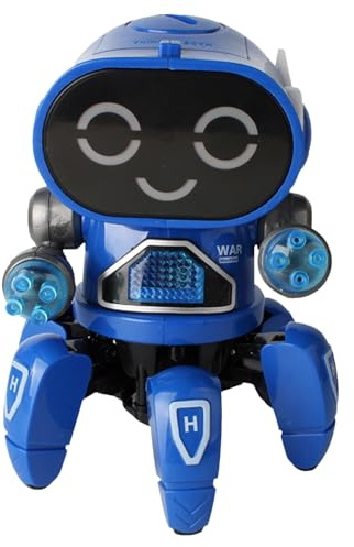 Leksaksrobot för barn – Elektrisk bläckfiskrobot, leksak med musik- och rörelsesensor, LED blinkande intelligent interaktiv | Kompakt för pojkar, flickor, came