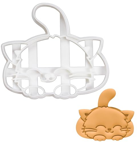 Niedliche lächelnde Katze Ausstechform, 1 Teil, Bakerlogy