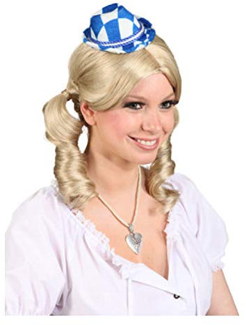 narrenkiste O23397 weiß-blau Damen Mini-Bayernhut
