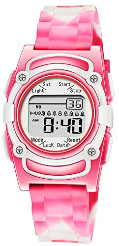 Reloj Digital con 8 alarmas y vibración, recordatorio de medicación, Orinal, Entrenamiento urinario, Alerta de vibración, Alerta médica para niños