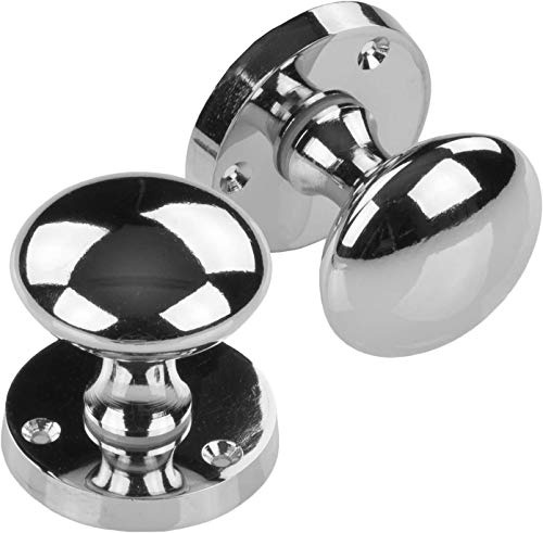 Haven Heritage - Chrome Door Knob Multi Pack - Sprung Interior Door Handles, Lockable Knob Set for Internal Doors, Chrome Door Handles, Round Door Knobs (7 Pack)