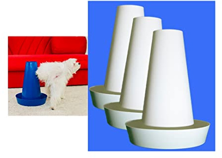 PIPPI Cono per cani WC Vasino Toilette Lettiera Traversine Tappetini Colonna Orinatoio Pisciatoio Maschi Accessori Nuova Generazione BIANCO DA 3