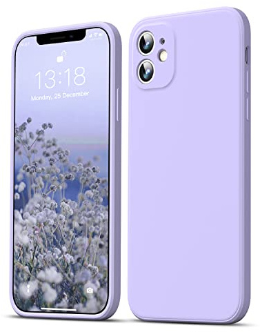 GOODVISH Hülle für iPhone 11 Ultra Dünn Silikon Kameraschutz, Violett | Bildschirmschutz Phone Case, 360° Voll abgedeckte stoßfeste Handyhülle für iPhone 11 6,1 Zoll