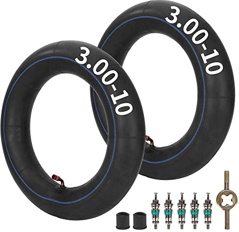 RUTU 2.75/3.00-10 3.00-10 80/100-10 Schlauch mit TR87 abgewinkeltem Kupferventilschaft für XR50/70 CRF50/70 CT70 EZ90 Cub Razor RSF650 KLX110 DRZ110 50-125CC 2er-Pack | Für XR50/70 CRF50/70 CT70 EZ90 RSF650 KLX110 DRZ110 50-125cc Dirt Pit Bike Scooter Moped 2 Stück