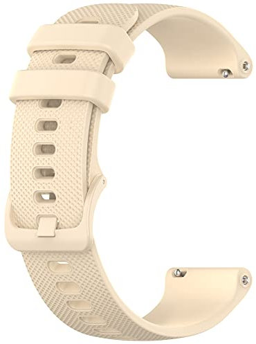 Kobmand Schnellwechsel-Armband,18mm 20mm 22mm Silikon Uhrenarmbänder für Garmin Ersatzarmband Uhr Damen & Herren (20 mm, Beige)