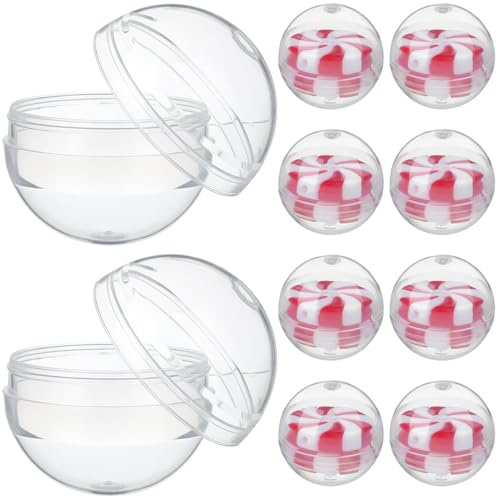 Milisten 100 Stück Transparente Kugeln zum Befüllen Acrylkugeln runde Spielzeug kapseln Plastikkugeln Geschenkbox Süßigkeiten Schachteln für Geburtstag Hochzeit Party, 511Q09733FKHODMVE, 2.8X2.8cm