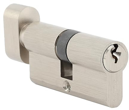Jeriup 65mm(27.5/10/27.5) Euro Profile Lock Cylinder with 3 Yale Keys, Single Open Copper Lock Cylinder, Anti-Rust Corrosion Resistant Anti-Theft