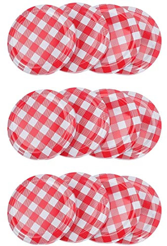 Cabilock 40pièces Lot De Couvercles Métal Pour Bocaux Anti-fuite Et Hermétiques Adaptés Pour Confitures Sauces Et Épices