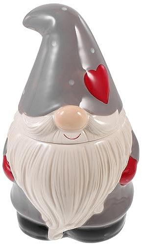 Luxshiny Barattolo Per Caramelle Natalizie in Ceramica a Forma Di Folletto Dei Cartoni Animati Barattolo Per Zucchero Contenitore Per Regali Di Natale Adatto Per Conservare Caramelle e Picc