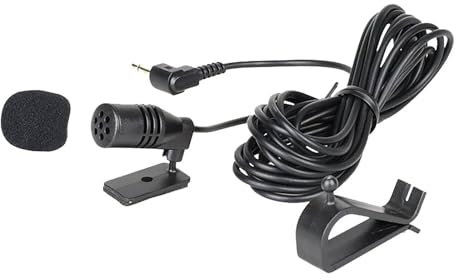 BAOSROY Microphone 3,5 mm,Micro Externe,Microphone Stéréo de Voiture,Mini Microphone,3.5mm Clip de Microphone Externe,Microphone Micro Jack 3.5mm pour Autoradio,pour Unité Principale de Véhicule
