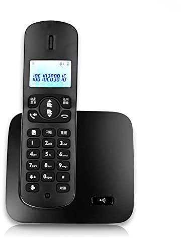 CAFIEDR Téléphone sans Fil 2,4 G, écran rétroéclairé Blanc, Appel à Trois, 40 Jeux de Stockage de numéros de téléphone, Haut-Parleur Mains Libres, Pack combiné Unique pour téléphone résidentiel