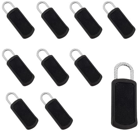 10-Stück Reisverschluss Zipper,Beidseitig Reißverschluss Zipper Ersatz,Ersatz Zipper für Reißverschlüsse,Pull Reparatur Ersatzteile Universal,Abnehmbares Anziehhilfe,für Fix Jacken Zelt Bettwäsche Set