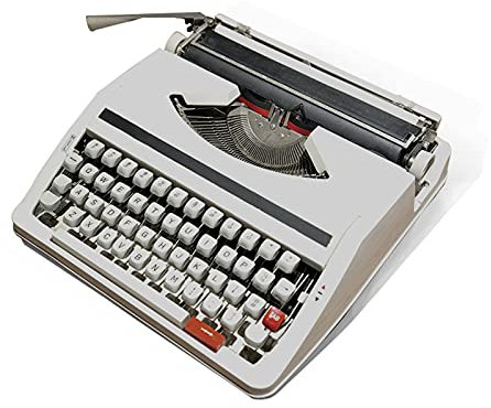 YSXXIAN Kompakte Klassische Maschinen-Schreibmaschine – Manuelle Schreibmaschine mit rot-schwarzem Farbband-Set – Einfach zu bedienen – Kompakte Größe 30 x 30 x 10 cm