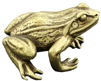ABOOFAN Vintage Kupfer Frosch Figur Mit Antiker Patina Handgefertigte Kreative Skulptur Als Dekorativer Briefbeschwerer Und Gartendeko Für Indoor Und Outdoor Wetterbeständig Und Vielseitig