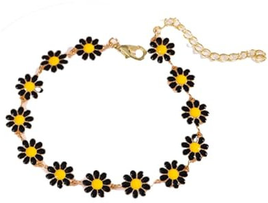 Créoles pour la baignoire, bijoux créatifs, petit bracelet à chaîne pour clavicule, pour femme - Peint tempérament - Goutte émaillée - Bracelet fleur - Boucles d'oreilles en perles pour femme, taille