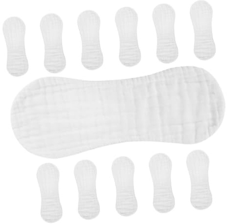 Abaodam 12pcs Gauze Diapers Washable Cloth Diapers for Boy Girl Soft Washcloths for Newborns Breathable Burp Cloths