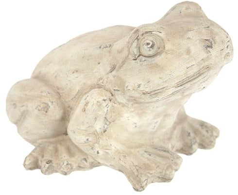 Flair Flower Deko Garten Figur Frosch 11x14cm Keramik Antik-Look Dekofigur Märchenfrosch Gartendeko Tierfigur für Frühling Sommer Herbst Garten Statue Gartenfigur, Frosch
