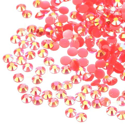QUARKZMAN 6000 Piezas de Estrás Planos de Resina Roja Brillante SS16 4mm Estrás de Resina sin Termofijar para Manualidades, Diseño DIY, Vasos, Ropa, Maquillaje, Arte de Uñas