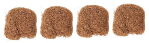 HEMOTON Lot De 4 Paillis De Cocotier en Soie Terreau De Mauvaises Plantes D'Intérieur Pot De Fleurs Tapis De Pot De Fleurs en Fibre De Tapis De Paillis en Fibre