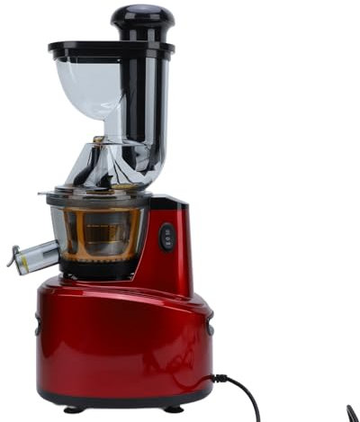 Extractor de Jugo Rojo Rojo de 500W, Extractor de Jugo de Masas Lento con Eficiencia de Separación de Escoria de Jugo y Jugo Rápido para Frutas Vegetales, Leche de de Soya en