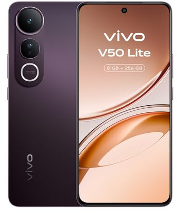 vivo V50Lite,AI Cameraphone sensore Sony IMX882 50 MP, display P-OLED a colori vividi 120 Hz, batteria BlueVolt 6500 mAh, ricarica rapida 90W, 8+8GB RAM, 256GB ROM, resistenza agli urti SGS IP65