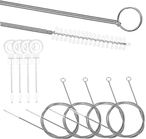 Didiseaon 4ensemble Déboucheur De Canalisation Et Brosse De Nettoyage Évier De Outils Pour Nettoyage De Drains Désobstruction Des Tuyaux Domestiques