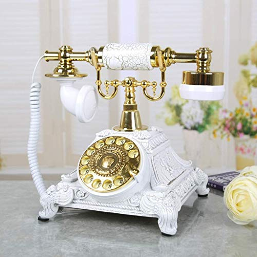 WDWDW Telefoni cablati Telefono Vintage da Parete/Retro in Metallo con manopola Rotante Funzionale e Classico Campanello Antico, Retro Home
