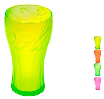 Pasabahce Lot de quatre verres cocacola néon colorés 35 cl