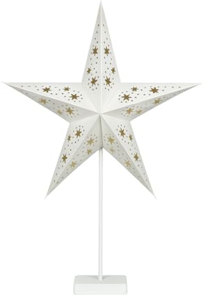 Star Trading Weihnachtsstern 60 cm mit LED, Papierstern Batterie