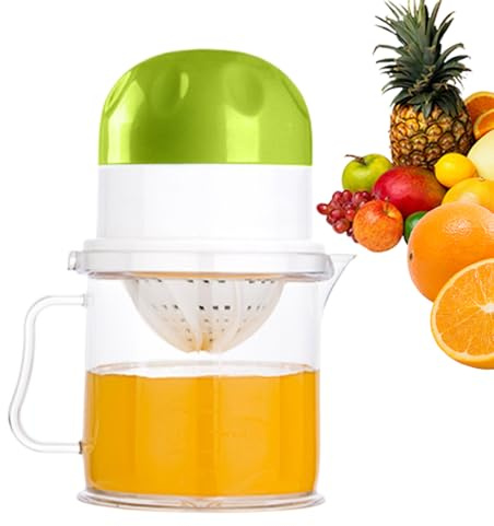 Exprimidor de cítricos de mano, exprimidor manual de 450 ml para cítricos, extractor de prensa naranja con diseño compacto para dormitorio, gimnasio, camping, desayuno, bar, picnic, viajes