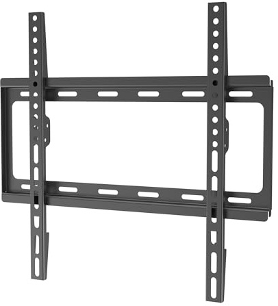 SLx TV Wall Bracket Fixed Slim for 32 to 70 Inch, Ultra Low Profile 27mm, Max VESA 400 x 400, 40kg Heavy Duty Flat Screen Wall Mount for LED LCD TVs with Built In Spirit Level & Wall Fixing Kit