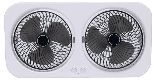Xiuganpo Ventilatore da Tavolo a Doppia Testa, Efficace Ventilatore da Scrivania Ricaricabile Tramite USB, Funzionamento Silenzioso, Comodo Design Rotante, da Tavolo Durevole