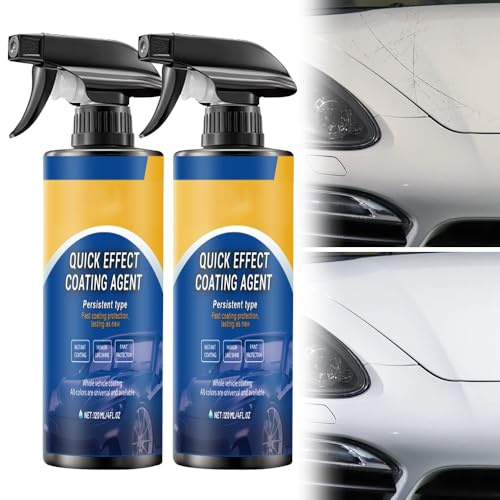 Quick Effect Coating Agent, 2026 Neu 3 in 1 Hohe Schutzwirkung Schnell Beschichtetes Auto Spray, 2026 Neu Multifunktionales Autos Kratzer Entferner und Abnutzungserscheinungen Autopolitur (2Pcs)