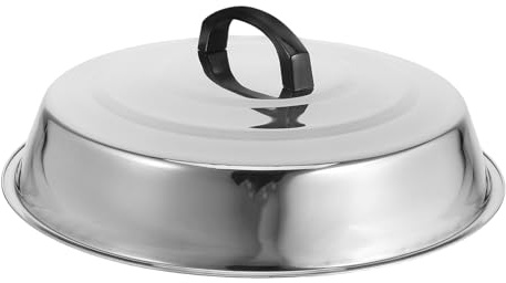 FIXOSHEE Copertura per Barbecue in Acciaio Inox 32 CM, Coperchio a Cupola per Bistecca Struttura Robusta, Adatto per Cucina all'Aperto e Campeggio