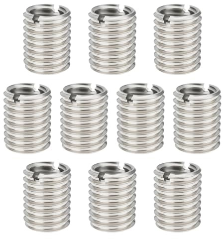 ECSiNG 10 Piezas Tuercas Reductoras de Acero Inoxidable 304 M12x1,25 Macho a M10x1,25 Hembra Casquillos Roscados Reductores