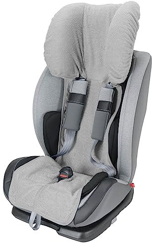 baby idea Housse pour siège d'enfant Auto 9/36 et 15/36 kg en Double éponge de Coton 100% (Gris)