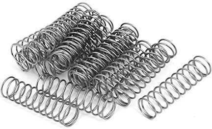 sourcingmap 20Stk 1 mm x 14 mm x50 mm Druckfedern Silber Ton aus 304 Edelstahl de