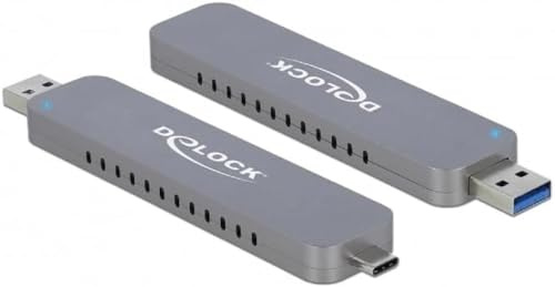 Delock Externes Gehäuse für M.2 NVMe PCIe SSD mit USB Type-C und Typ-A Typ C