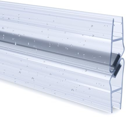 Duschdichtung PVC Ersatzdichtung Duschkabine TYP-8 90° 200cm Glas 10mm | Für Duschkabinen und Duschtüren als Ersatzdichtung gegen Spritzwasser, TYP-8, 90°, 200cm, Glasstärke 10mm, PVC