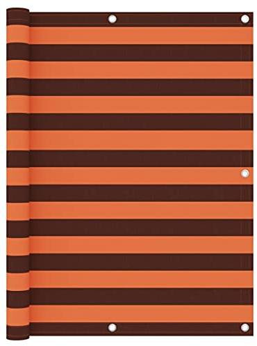 vidaXL Toldo para balcón Tela Oxford Naranja y marrón 120x400 cm